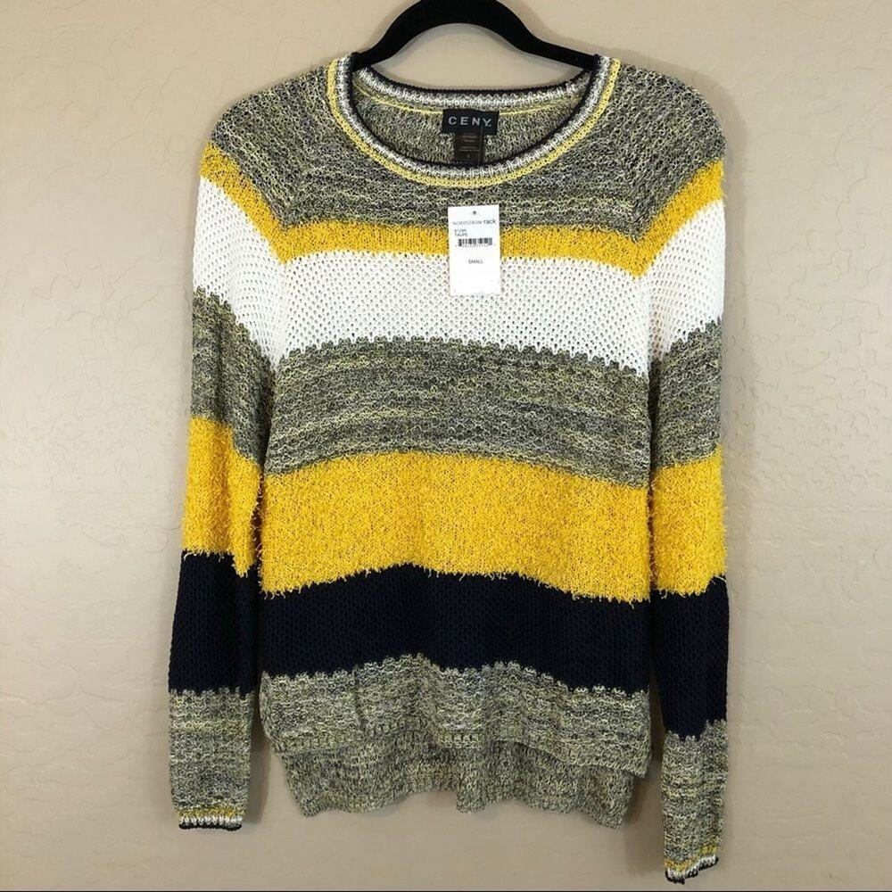 Ceny loose knit color block sweater S